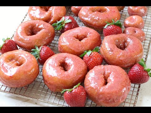 Strawberry Glazed Donuts