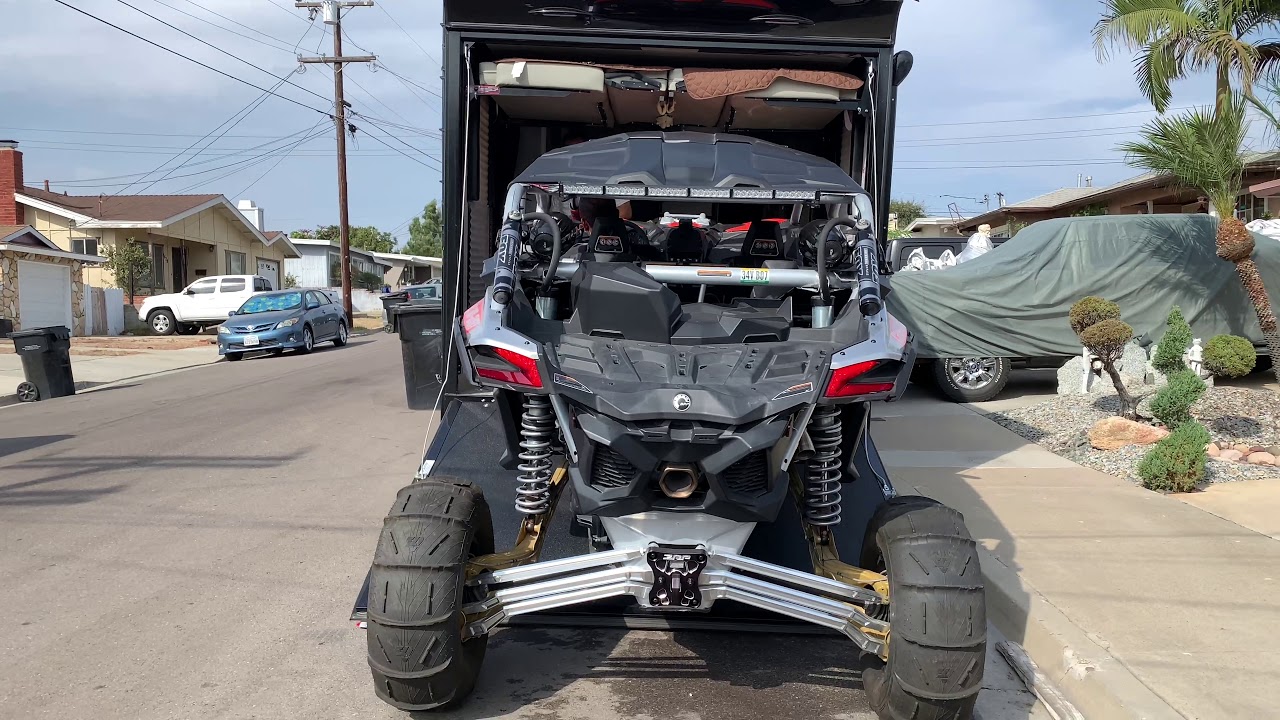 Loading Canam X3 XRS Max Into Toy hauler YouTube