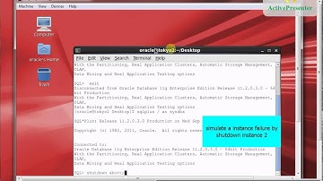 Demostrating Oracle TAF (transparent application failover)