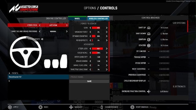 Thrustmaster T300 FFB Settings for Assetto Corsa