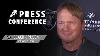 Coach Gruden Recaps Win in Cleveland \& Talks Early Impressions of Chargers | Las Vegas Raiders