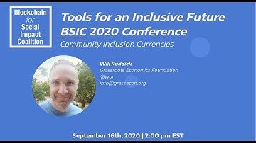 Community Inclusion Currencies #BSIC2020 Tools for an Inclusive Future
