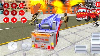 Real Fire Truck Driving Simulator - Fire Fighting Gameplay - Android iOS Gameplay #6 screenshot 5