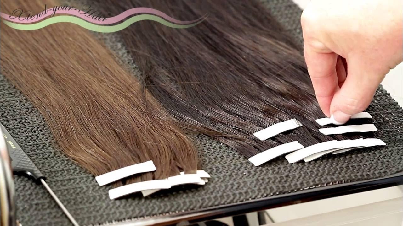 Tape On Extensions Kurztutorial Haarverlängerung zum kleben von XtendyourHair YouTube