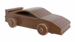 3D model of wooden toy car. Turbosquid (no sound)