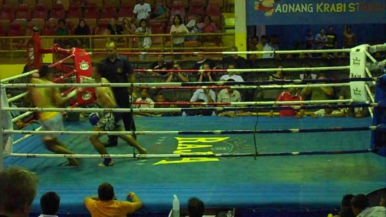 Ao Nang Stadium, Krabi, Thailand. Live Muay Thai