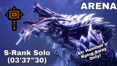 MHRS:Lunagaron Arena Hammer Solo 03'37"30(Strength Hammer/Keeping Sway Only/S-Rank)