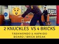 Taekwondo board and brick breakhapkido martial arts