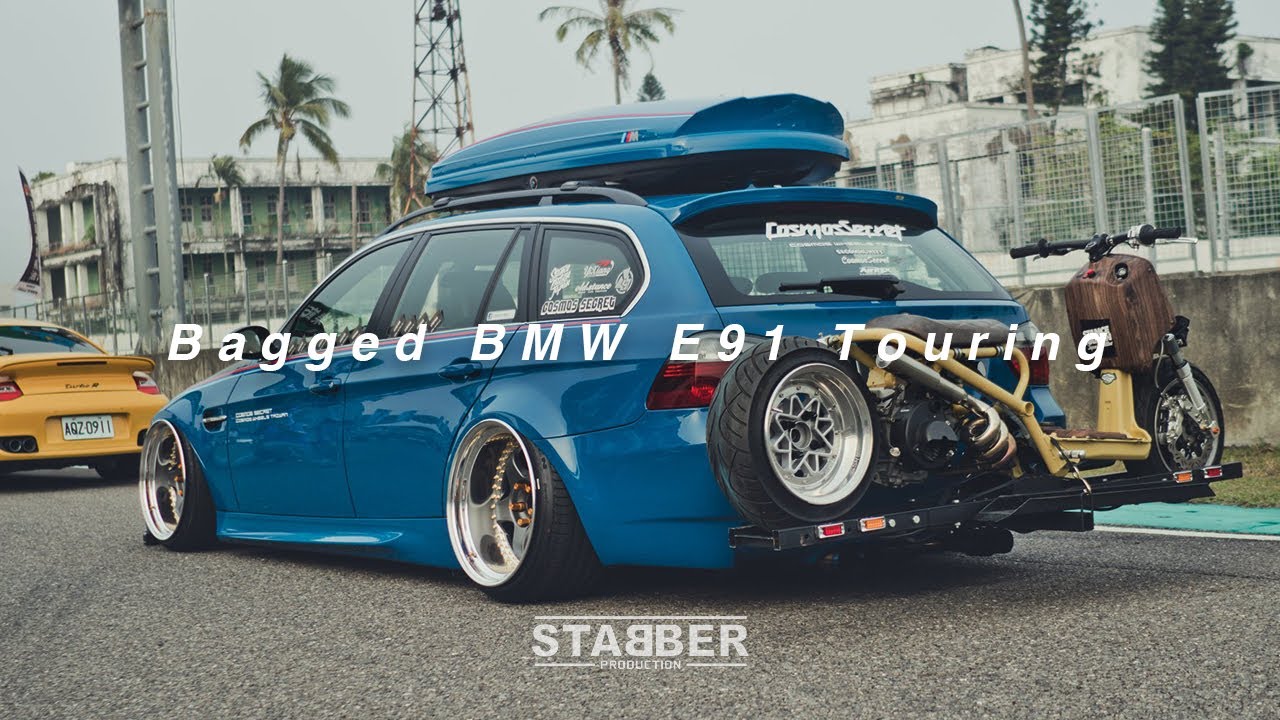 STABBER X COSMOS Bagged BMW E91 Touring - YouTube