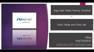 Data Table and Data Set | Asp.Net Web Forms | Class Recording | By Vijay Rana | C# By Vijay Rana