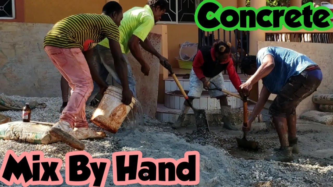 How To Mix And Pour Concrete By Hand Concrete Mixing Tips - YouTube
