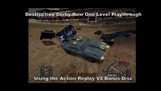 Destruction Derby Raw (Max Cash) Short Playthrough using the PS1's Action Replay :D #Playstation