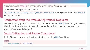 Understanding Why MYSQL Optimizer Ignores Columns in Composite Indexes