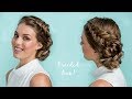 Braided bun hairstyle with scunci