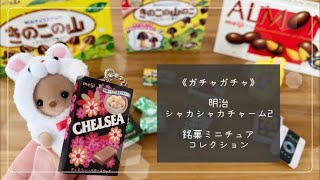 《ガチャ》お菓子のミニチュアたくさん！明治シャカシャカチャーム2・工作きのこの山ミニチュア・銘菓ミニチュアコレクション！