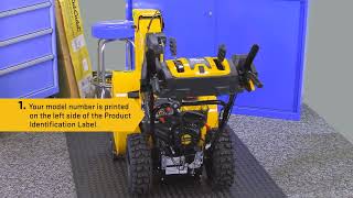 How To Find The Model Number on a Cub Cadet Two or Three-Stage Snow Blower