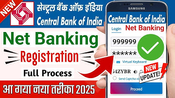 Central Bank of India net banking register & activate kaise kare 2025 | CBI net banking registration