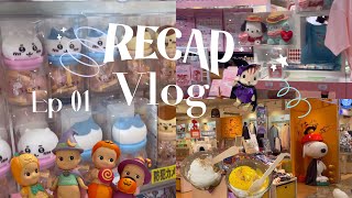 Recap Vlog ep.1  🎃🛒 day in a life : shopping , sonny angel unboxing , Sanrio / snoopy store, haul