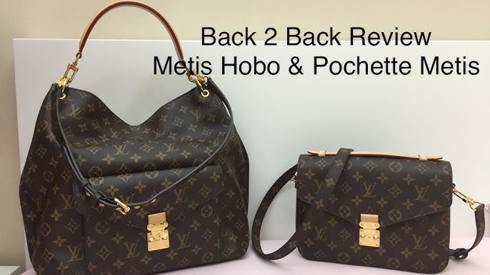 LOUIS VUITTON Metis Hobo Handbag Monogram Shoulder Strap LV Large Tote  +Dust Bag