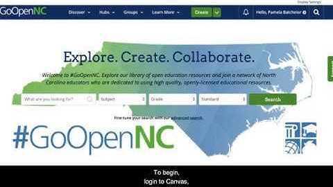 Adding Content from #GoOpenNC to a Canvas Course