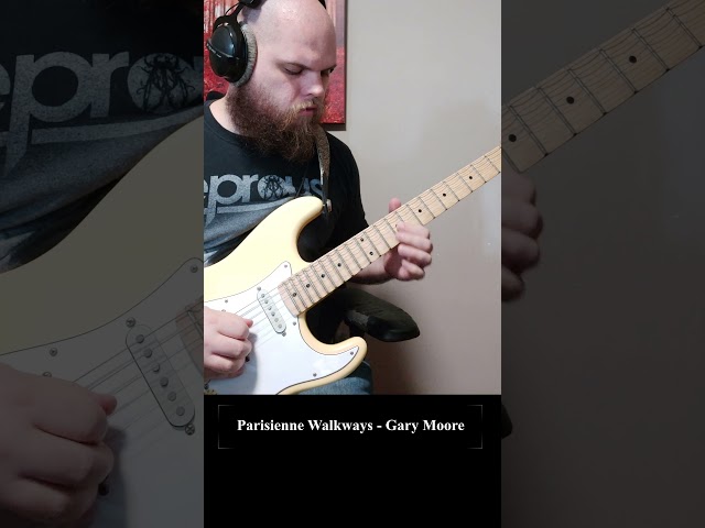 Parisienne Walkways - Gary Moore - Guitar intro solo cover class=