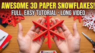 ❄️ Amazing Paper Snowflakes Tutorial | Easy DIY Winter Craft at Home
