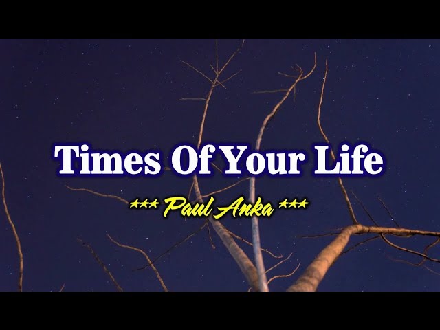 Times Of Your Life - Paul Anka (KARAOKE VERSION) class=