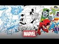 History of the Marvel Universe Art | Relaxing Music 10hr Looping Background