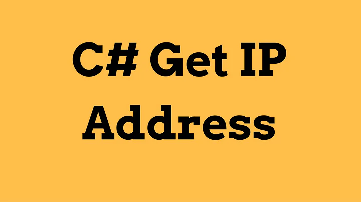 C# - How To Get Your IP Address Using C#  [ with source code ]