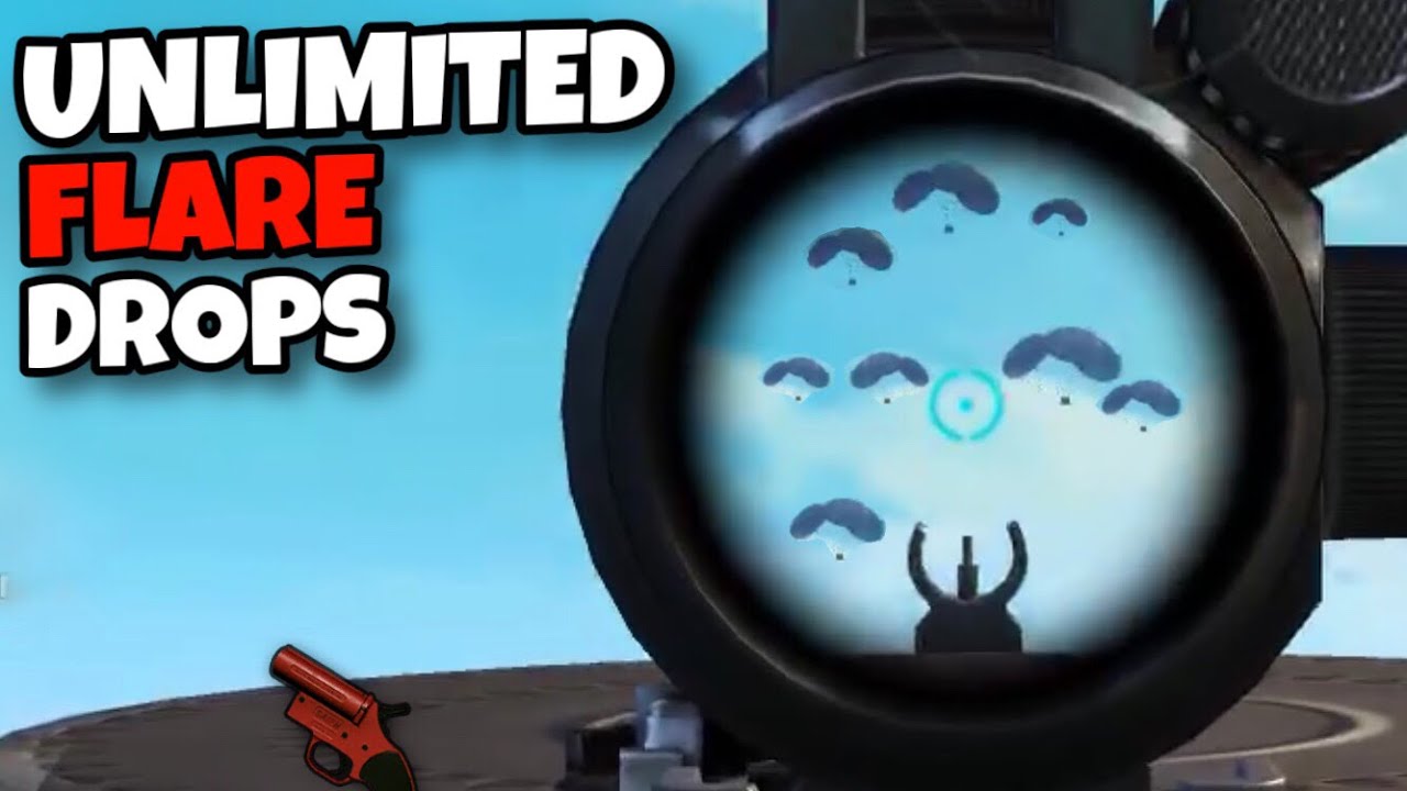 UNLIMITED FLARE DROPS!!! | BEST GAMEPLAY WITH AIRDROP WEAPON | PUBG MOBILE