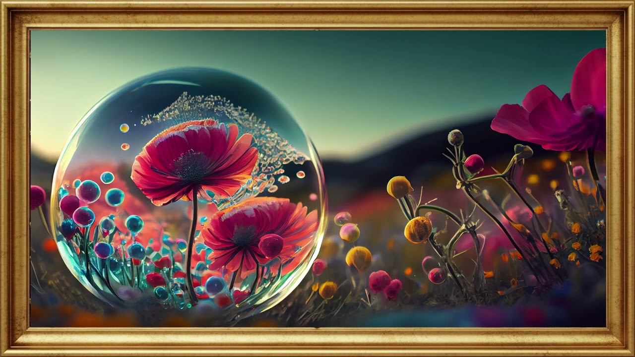 TV Frame - Beauty colors meadow daisy blossoms 4K | 2hrs