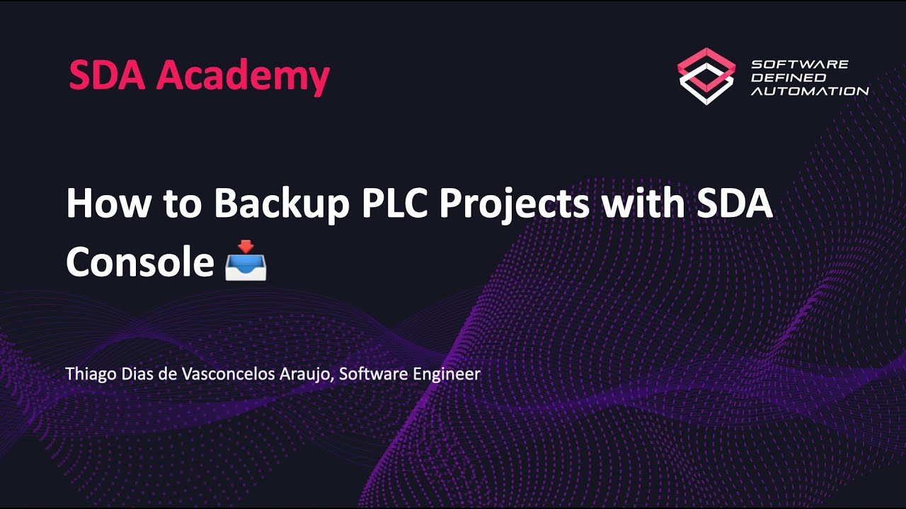 SDA Academy: How to Backup PLC Projects With the Software Defined Automation Console