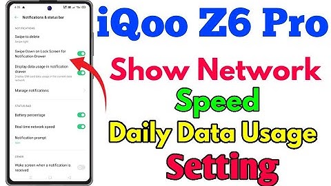 Iqoo Z6 Pro Real Time Network Speed ||  How To Show Network Speed And Daily Data Usage Iqoo Z6 Pro
