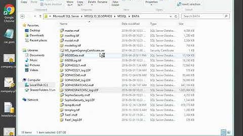 How to shrink the transaction log file for the SOPHOS database