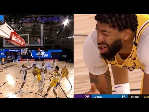 Anthony Davis Bows Out Of the Lakers Game After an Eye Injury | Lakers vs Magic Scrimmage | NBA