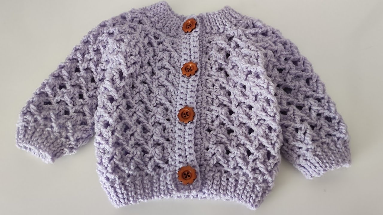 Crochet #111 How to crochet textured Aran baby sweater