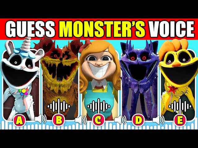 IMPOSSIBLE 🔊 Guess the VOICE | Poppy Playtime Chapter 4 + The Smiling Critters | HUGGY WUGGY, Catnap class=