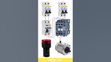 Residual Current Device Trip and Buzzer Alarm in Motor Circuit: Leakage Test with AC Contactor.