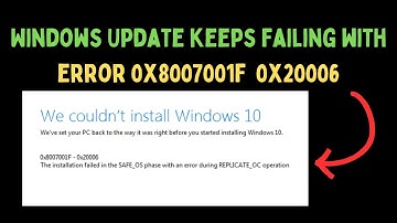 How to Fix Windows Update Error 0x8007001F – 0x20006 on Windows 11