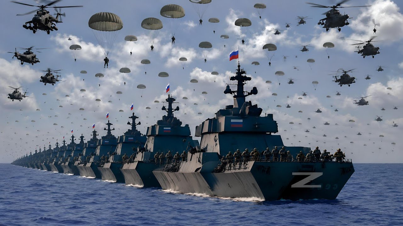 It just happened! 17 minutes ago, 12 Russian ships carrying 250 tanks were sunk.