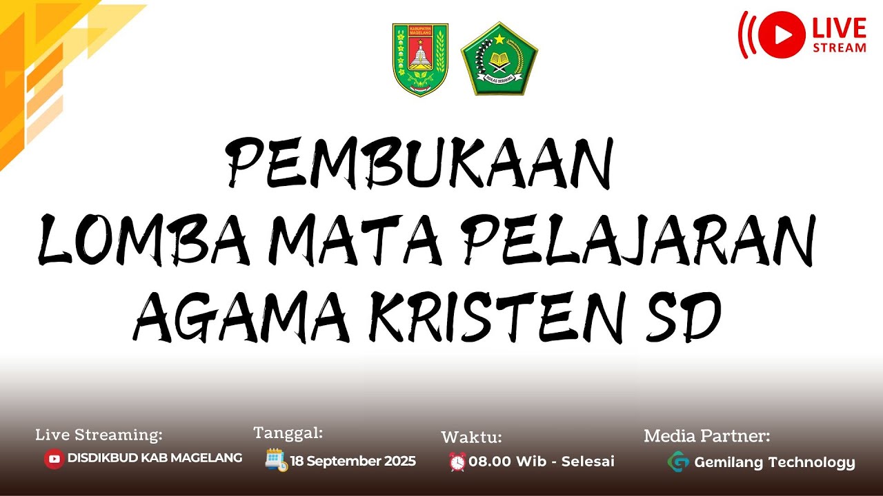 🔴 LIVE - PEMBUKAAN MAPAK JENJANG SD DISDIKBUD KABUPATEN MAGELANG TAHUN 2025