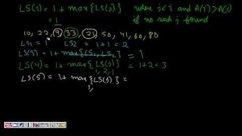Programming Interview: Longest Increasing Sub-sequence (Dynamic Programming)