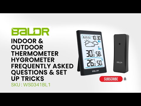 How to Set up Baldr Indoor Outdoor Wireless Thermometer (FAQ)