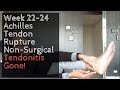 Week 22-24: Achilles Tendon Rupture Non-Surgical - Tendonitis Gone!