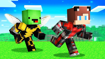 ANT-MAN Speedrunner vs WASP Hunter : JJ vs Mikey in Minecraft Maizen!
