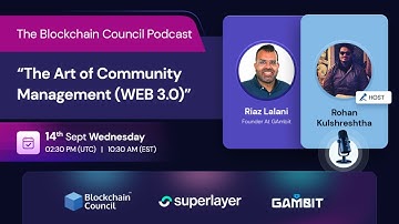 The Art of Community Management (Web3) - The Blockchain Council Podcast