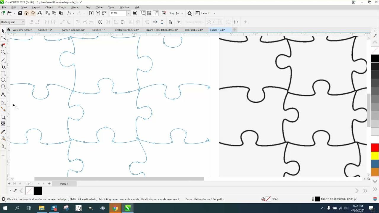 Corel Draw Tips & Tricks Bitmap Puzzle and make a Vector YouTube