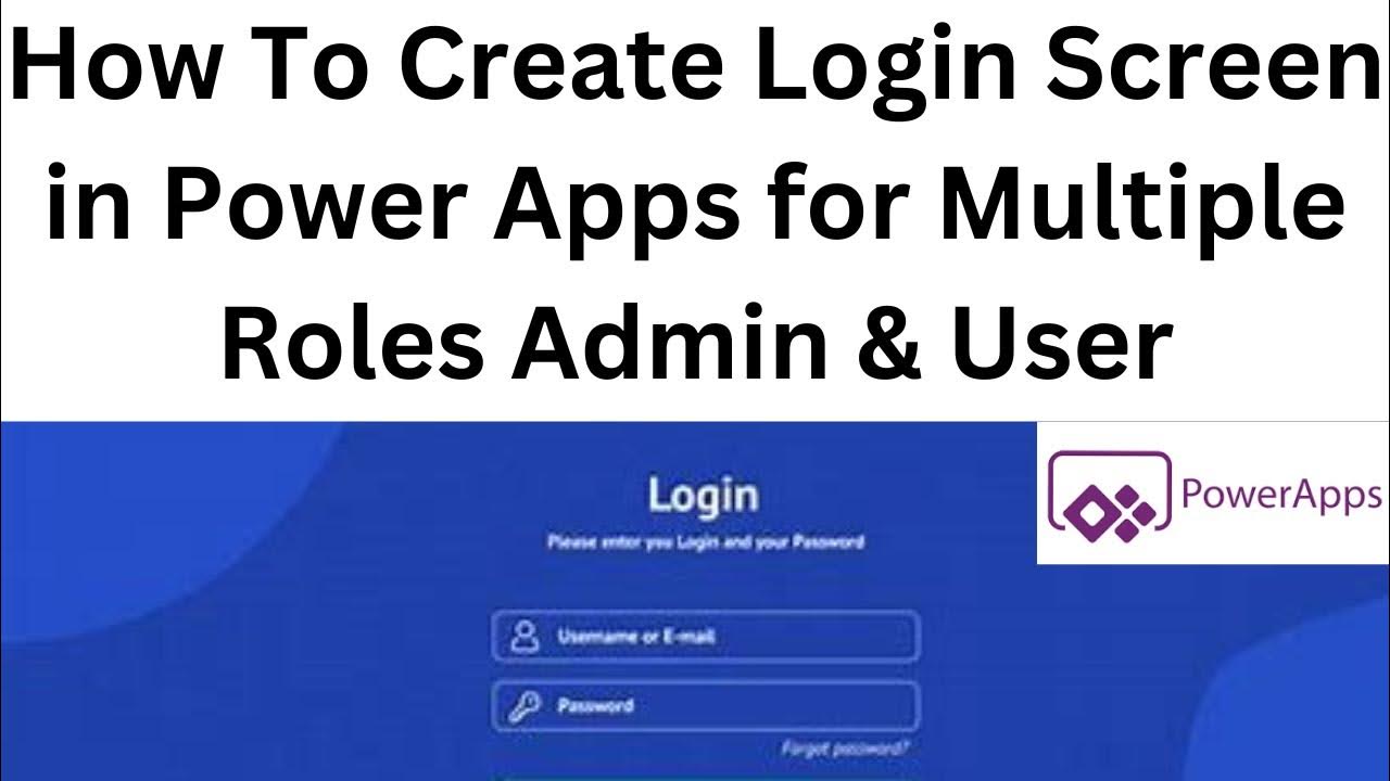 multilogin/Login Page in Power Apps As user and admin both can login