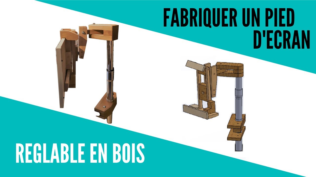 Fabrication d'un pied d'écran en bois DIY 