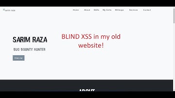 Blind XSS POC - Vulnerability in my old website